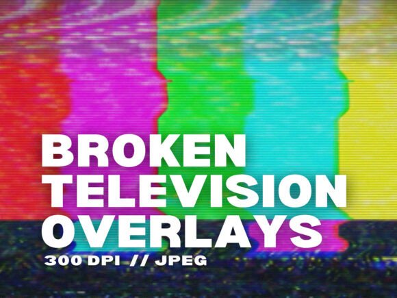15 Broken TV Screen Overlays for Authentic Visual Grit