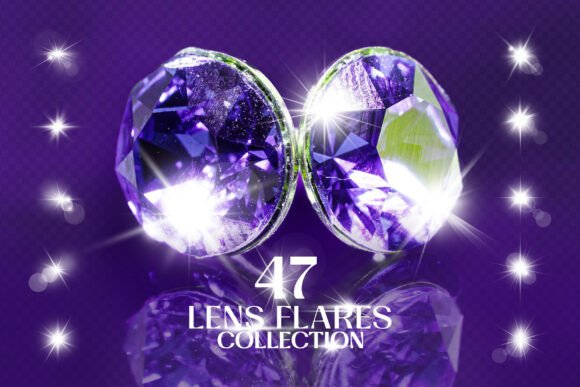 47 White Lens Flare Reflection Pack: A Modern Design Asset
