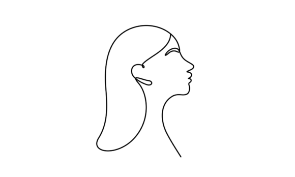 Animated Line Drawing of Woman Beauty