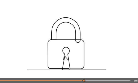 Animated Minimalist Line Padlock: The Motion Graphics Font