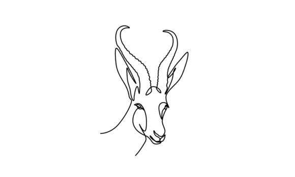 Animated One Line Drawing of Impala: Minimalist Motion Art