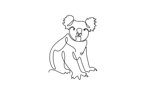 Animated One Line Drawing of Koala: A Minimalist Motion Masterpiece