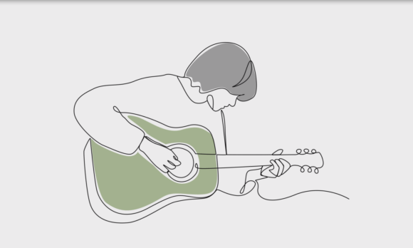 Animated Person Playing Guitar: A Motion Graphics Essential