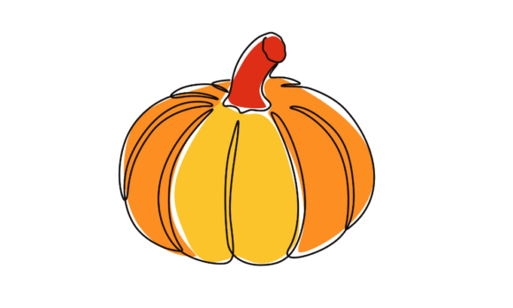 Animated Pumpkin Continuous Line Art: Dynamic Motion Design