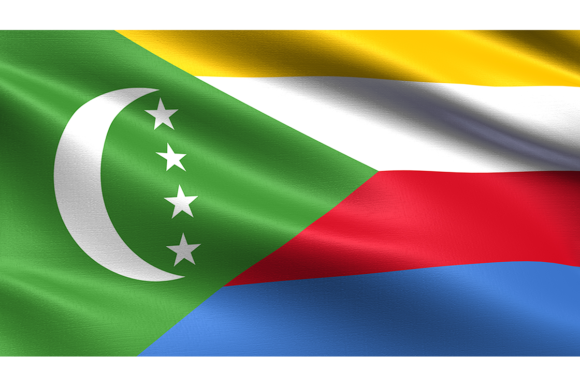 Comoros Flag: Waving Fabric Texture for Projects