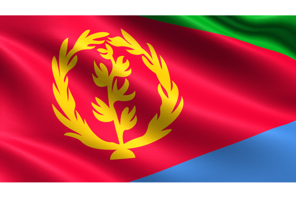 Eritrea Flag: Waving Fabric Texture for Dynamic Design
