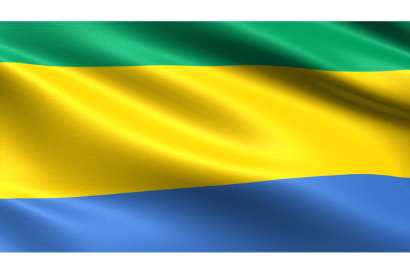 Gabon Flag: Waving Fabric Texture for Dynamic Projects