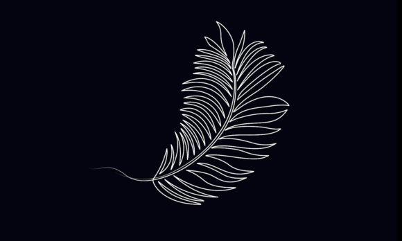 Plam Leaves Animated Line Art: Fluid Motion for Modern Design