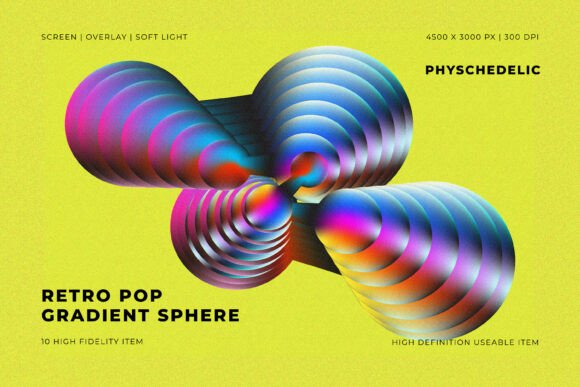Retro Pop Gradient Sphere: A Designer's Psychedelic Toolkit