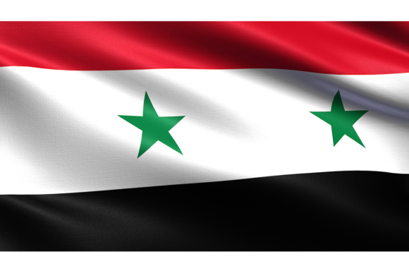 Syria Flag Waving Fabric Texture: Realism in Motion
