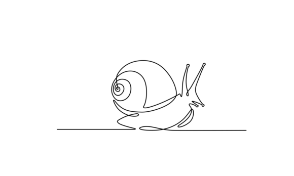 The Allure of Animated Line Art: A Snail's Journey