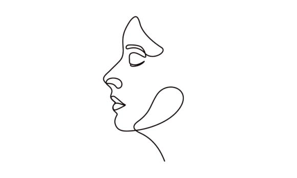 The Allure of Animated One Line Art of Women's Face