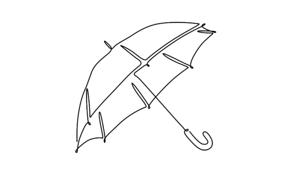 The Animated Open Umbrella: A Dance of Continuous Lines
