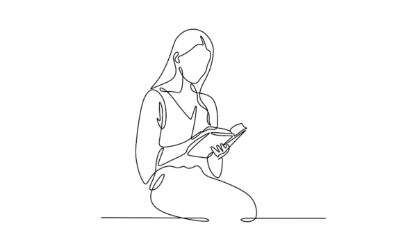 The Art of Motion: Woman Reading Book Animation