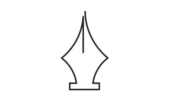 The Elegant Motion of Animated Line Drawing of Pen Nib