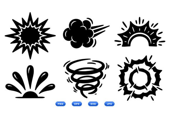 Unleash Visual Impact with Comic Explosion SVG Icons