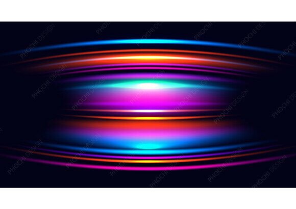 Vibrant Abstract Neon Curves: A Digital Design Powerhouse