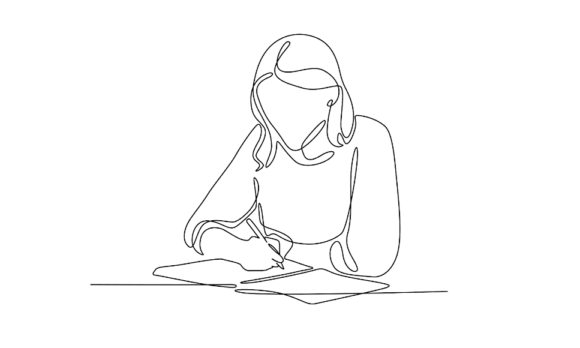 Woman Writing Animation: A Visual Poem in Motion